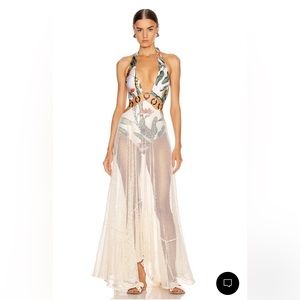 PATBO Tropical Print Dress